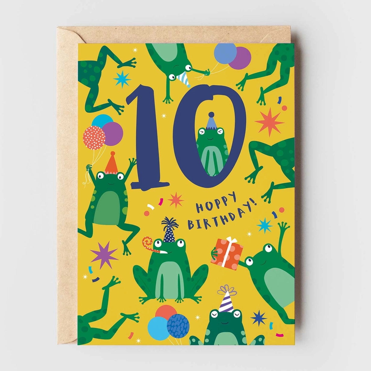 10th Birthday Frog Age Birthday Card