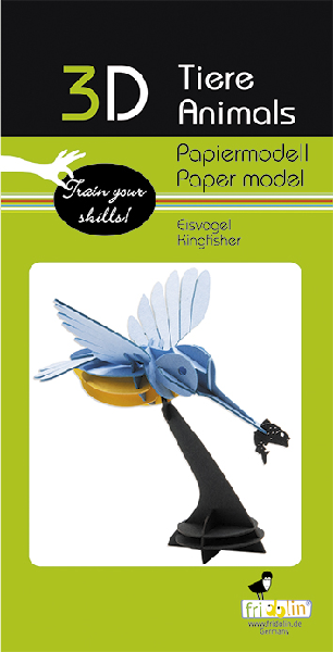 Kingfisher 3D Paper Model