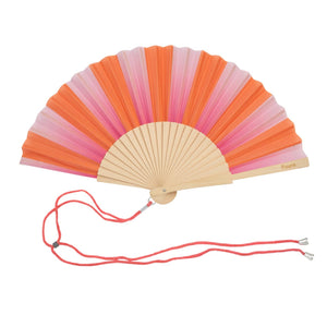 Pink & Orange Striped Fan