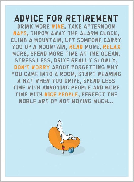 Advice For Retirement Card