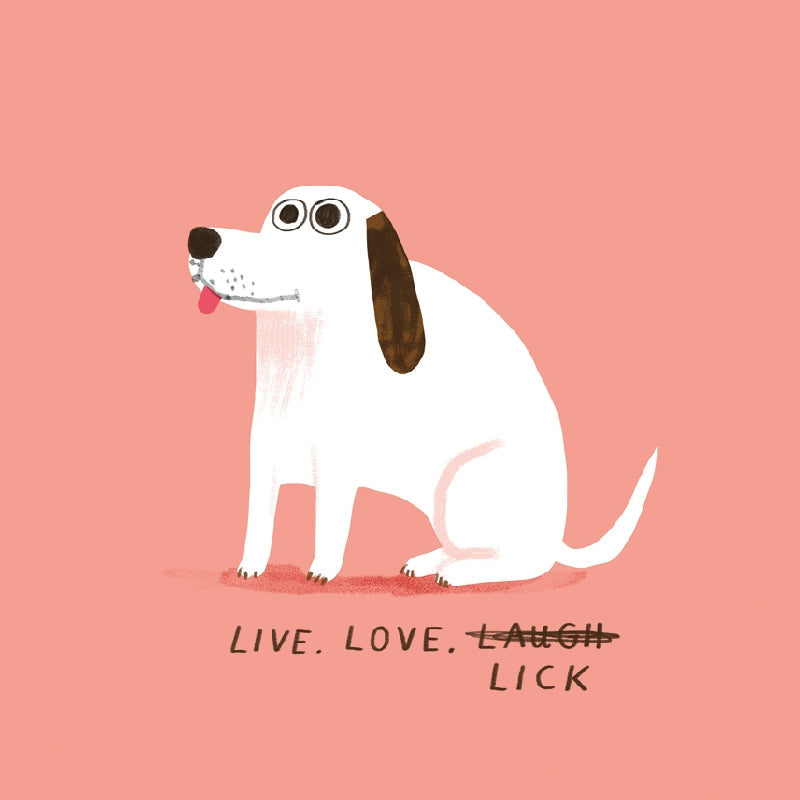 Live Love Lick Blank Humour Card