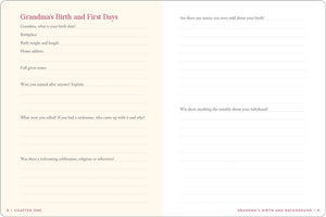 Grandma's Story Keepsake Memory Journal