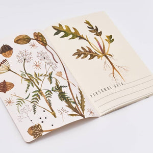 Greens And Flowers Small Lined Notebook
