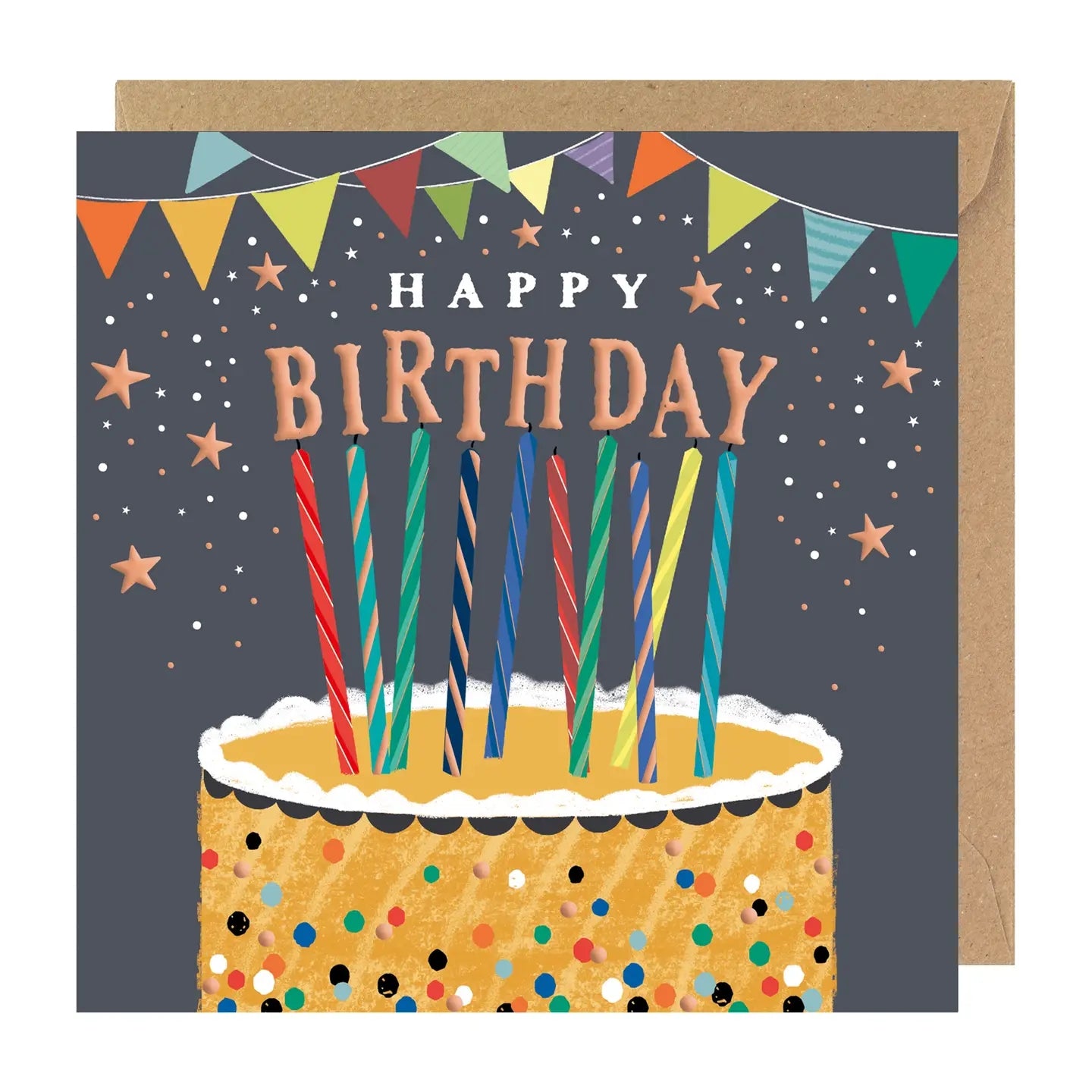 Cake With Candles Birthday Card