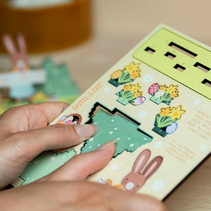 Dapple & Dot Wooden Pop Out Card | Happy Easter Bunny