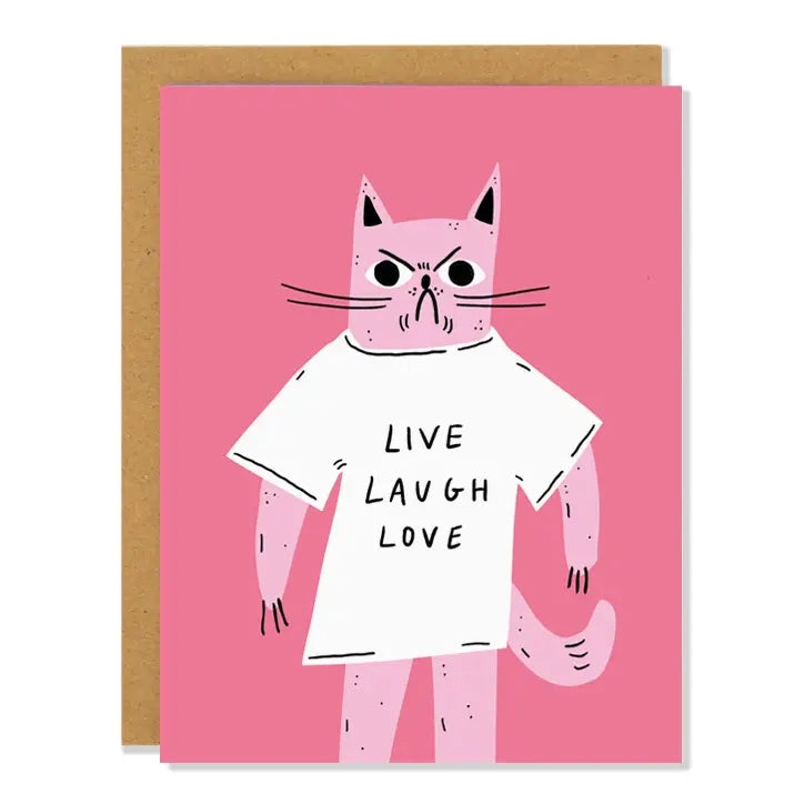 Live Laugh Love Blank Humour Card
