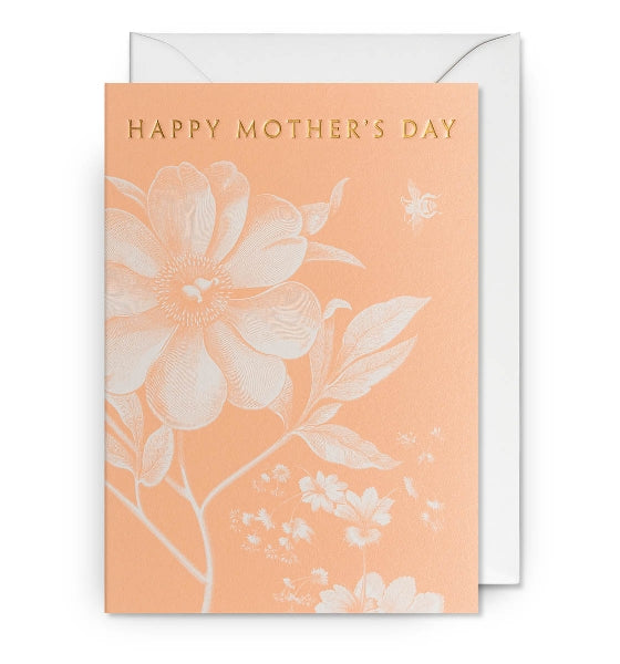 Peach Floral Mother's Day Card