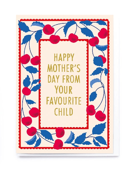 Framed Cherries Mothers Day Card