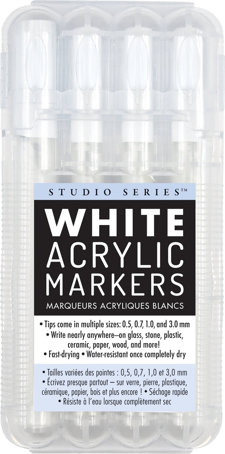 White Acrylic Markers Set