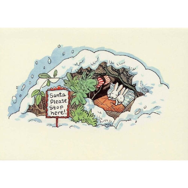 Santa Please Stop Here Christmas Card