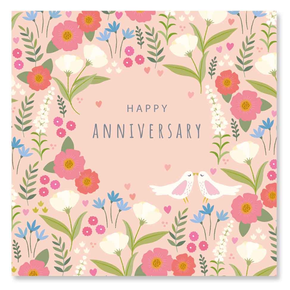 Floral Anniversary Card