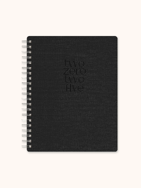 Studio Oh! 2025 17-Month Planner | Midnight Black
