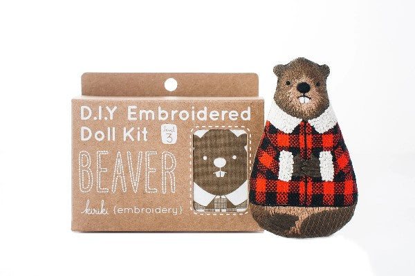 Kiriki Press Embroidery Kit | Beaver