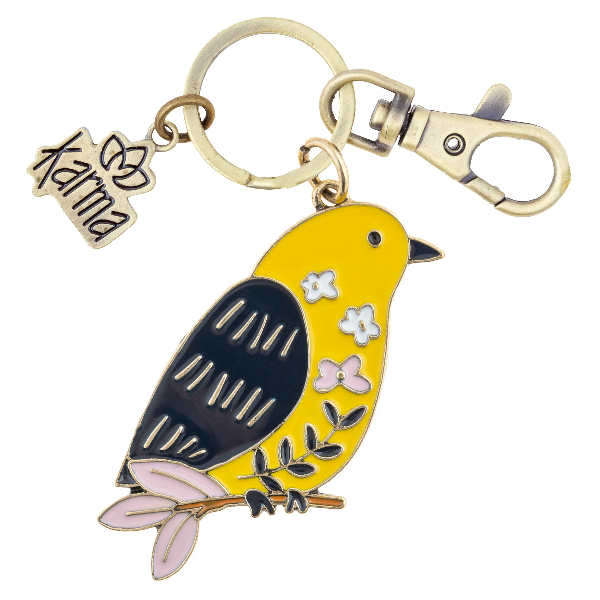Karma Enamel Keychain | Bird
