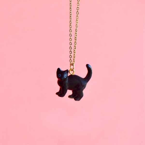 Camp Hollow Necklace | Black Cat