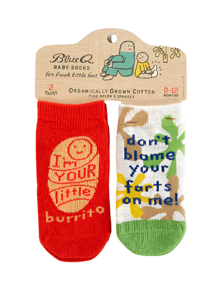 Blue Q Baby Socks | Lil Burrito/Farts