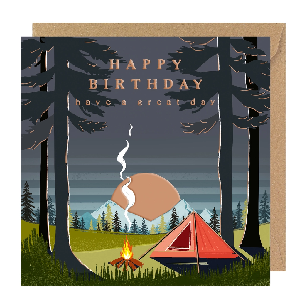 Campfire Birthday Card