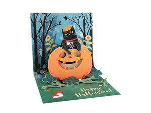 Spooky Cat Halloween Pop Up Card