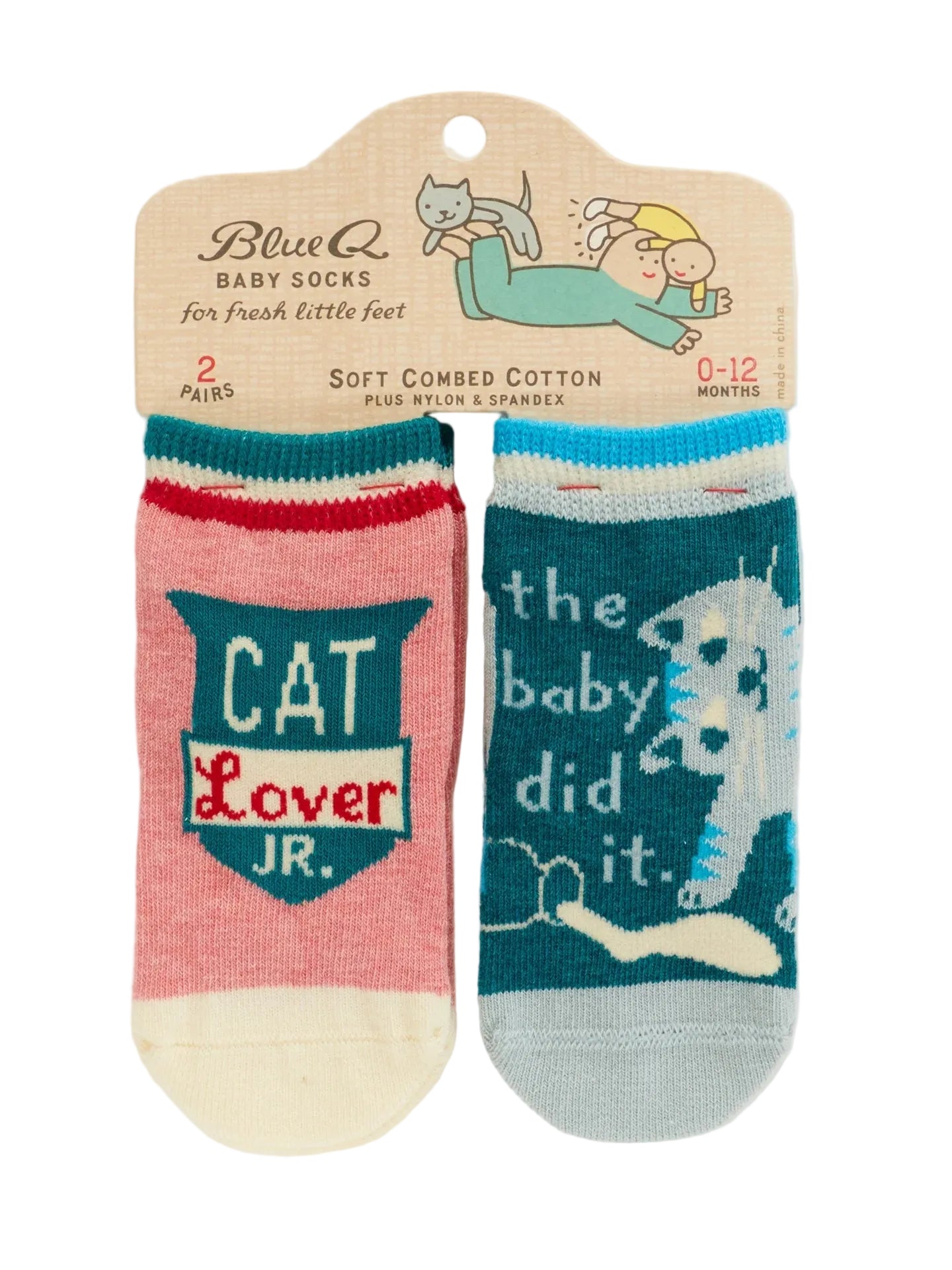 Blue Q Baby Socks | Cat Lover / Baby Did It