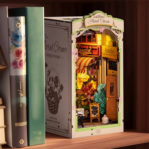 DIY Miniature Book Nook Kit | Floral Corner