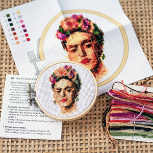 Frida Mini Cross Stitch Embroidery Kit