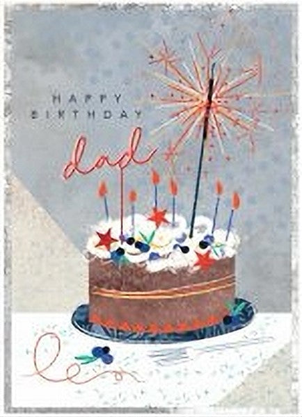 Happy Birthday Dad Cake Card