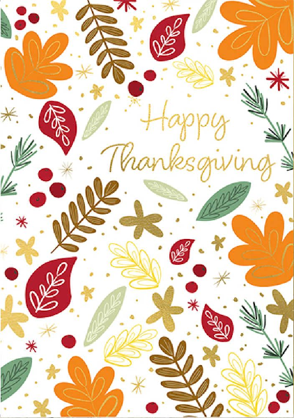 Fall Leaves Thanksgiving Card