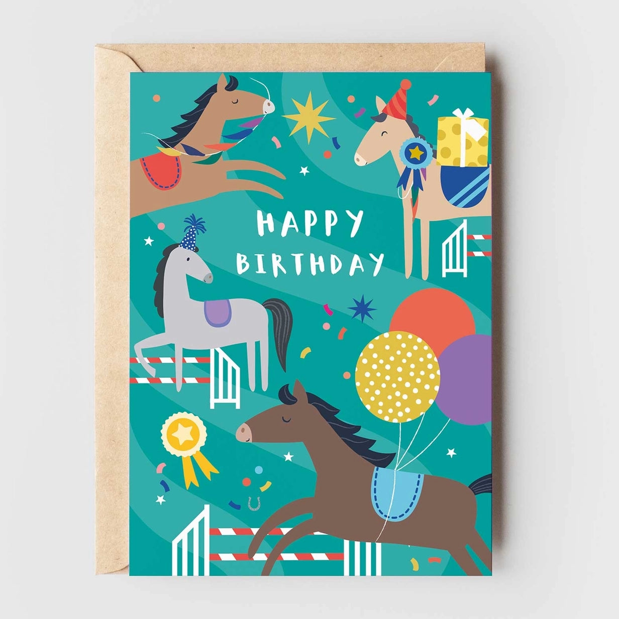 Party Horses Birthday Card