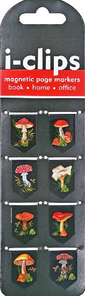 i-Clip Magnetic Bookmark Set | Mushrooms
