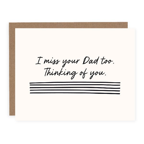 Miss Your Dad Too Father's Day Card