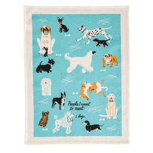 Blue Q Dish Towel | People I Want To Meet Dogs