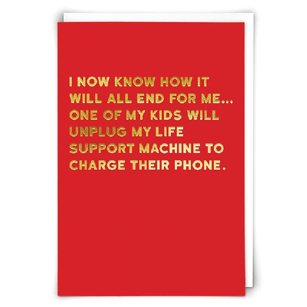Life Support Blank Humour Card