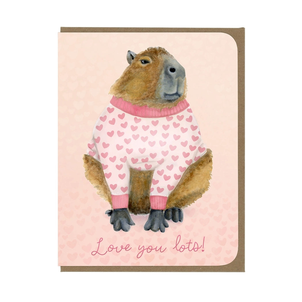 Capybara Love Card