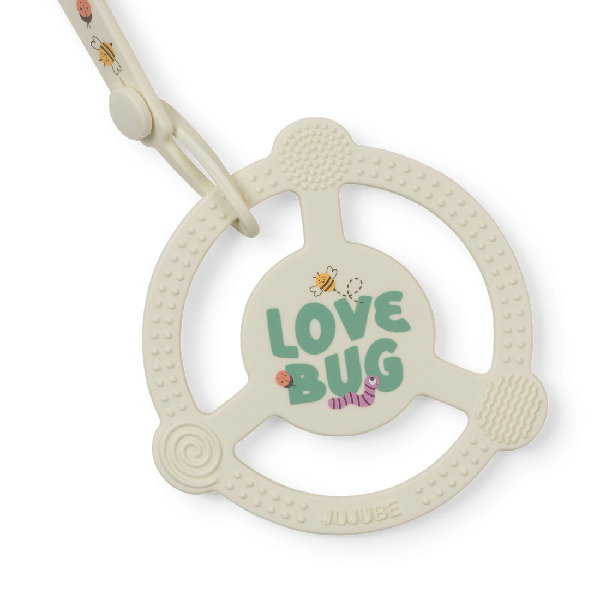 Love Bug Silicone Teether Ring With Detachable Clip