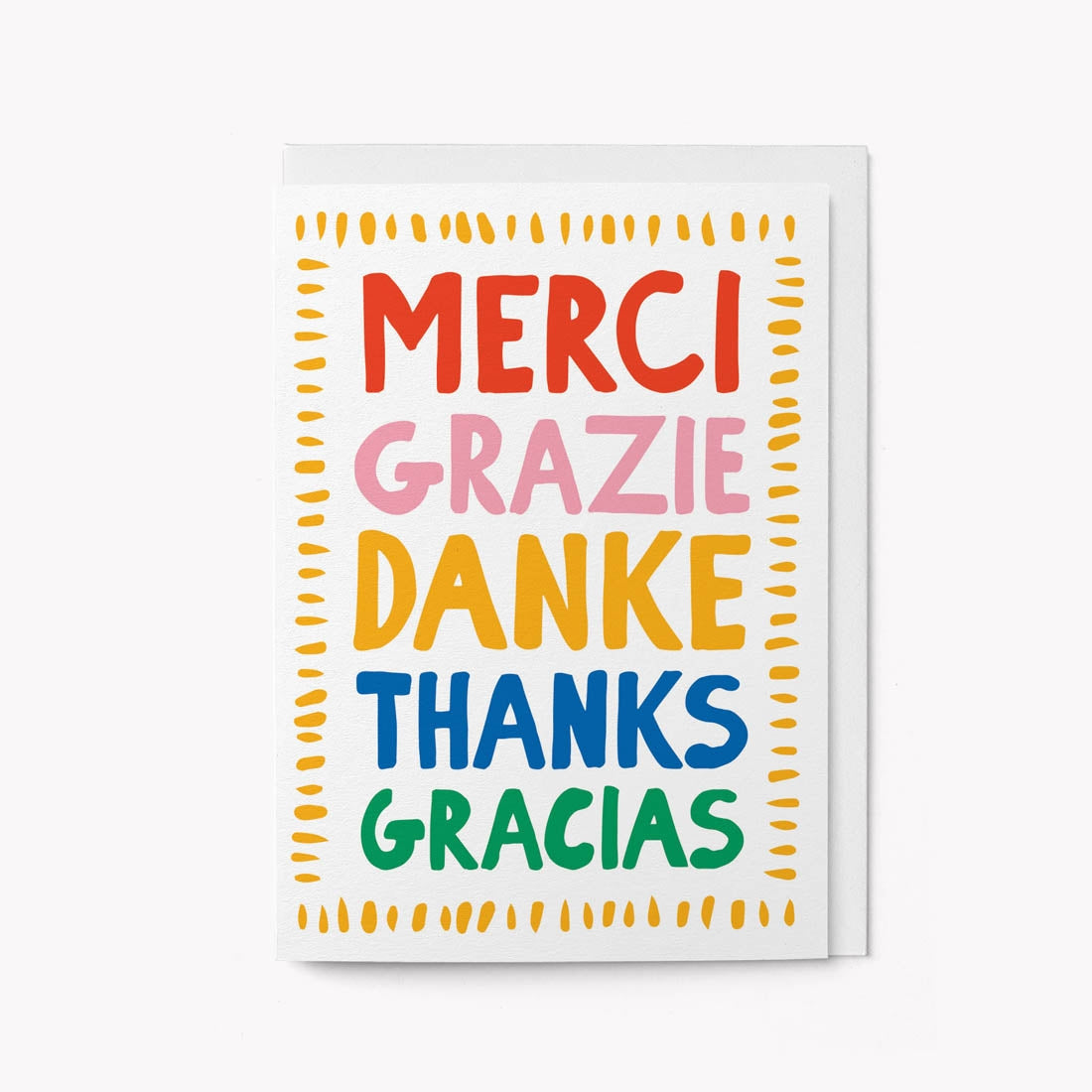 Merci Grazie Danke Thank You Card