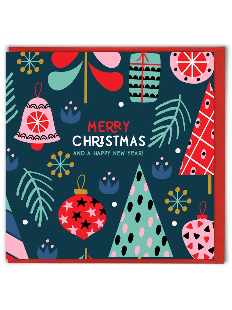 Merry Baubles Christmas Card