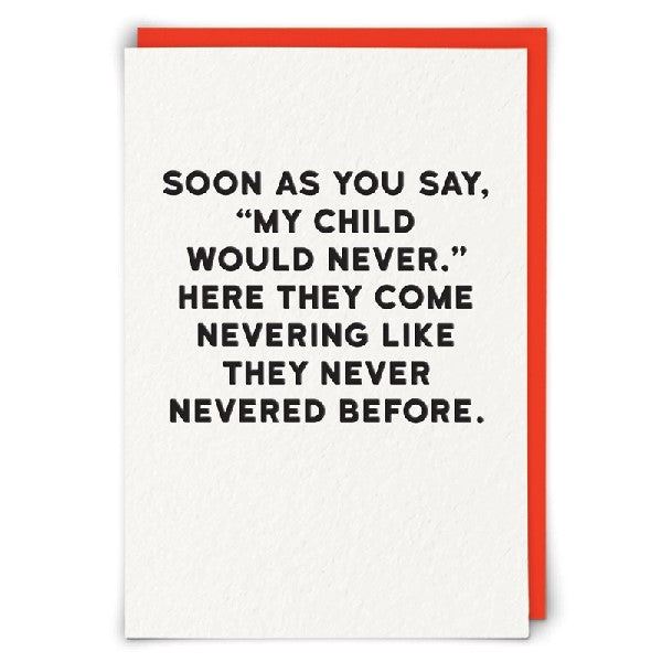 Nevering Blank Humour Card