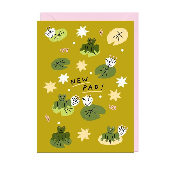 New Pad Frogs New Home Card