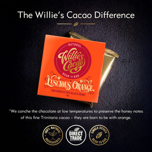 Willie's Cacao 50g Vegan Bar | Luscious Orange