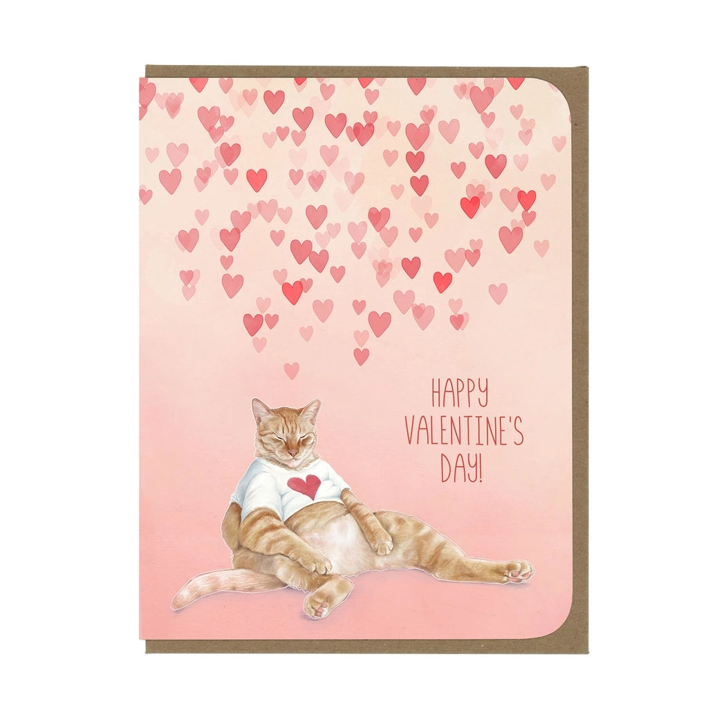 Orange Tabby Love Valentine's Day Card