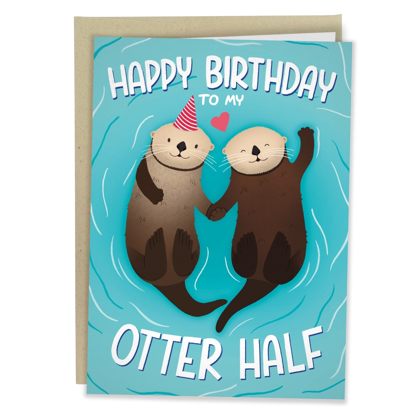 Otter Half Birthday Card