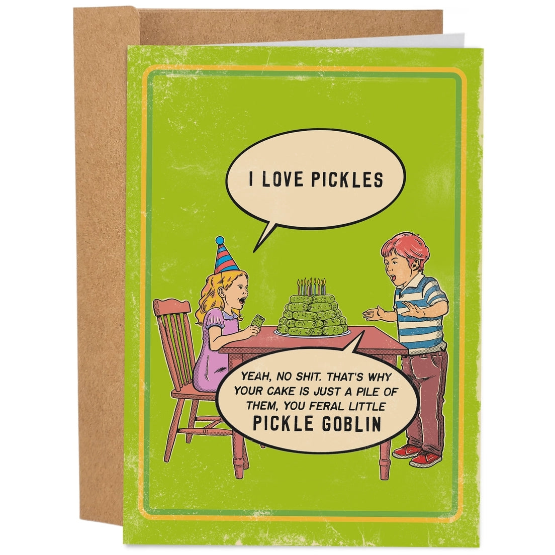 Pickle Goblin Birthday Card