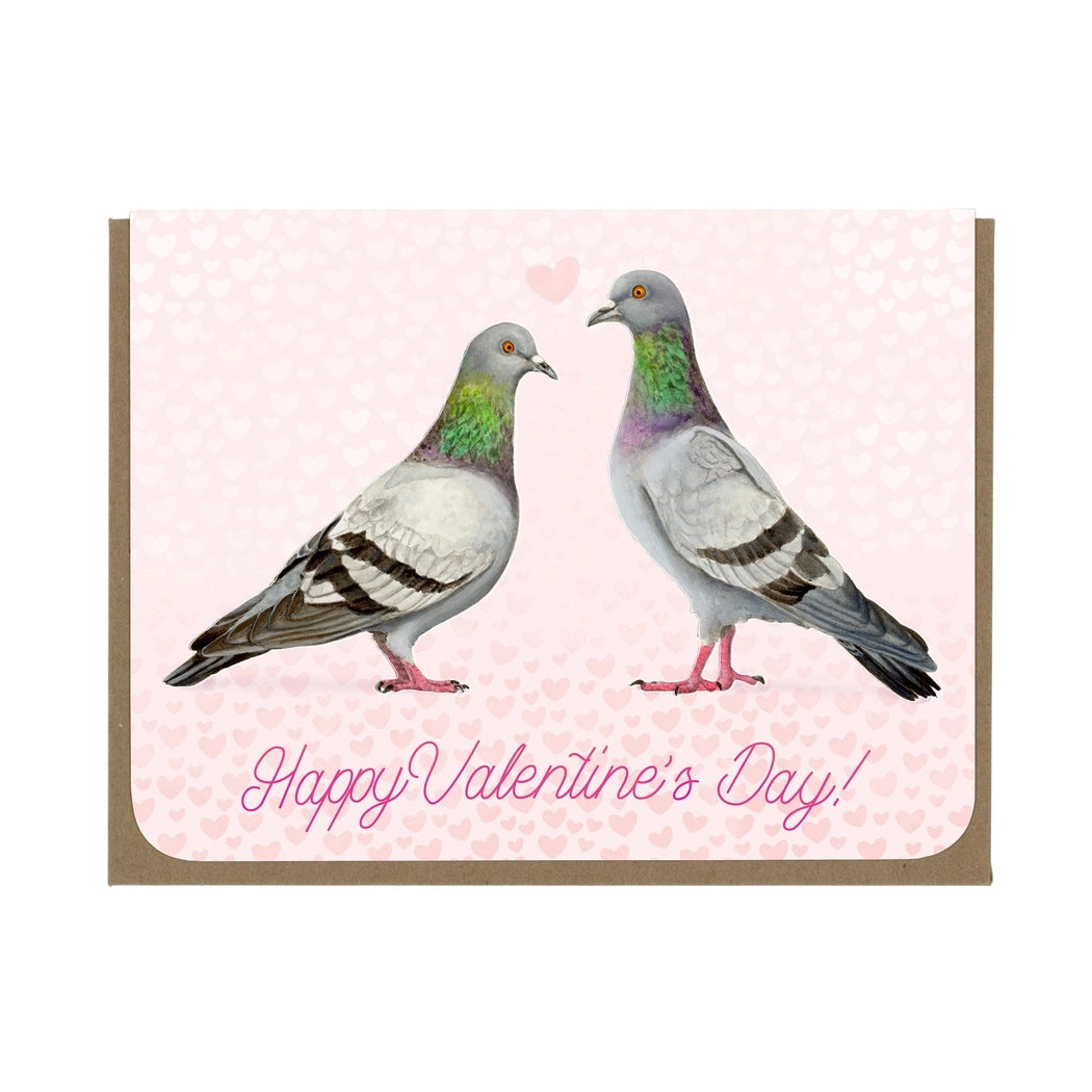 Pigeons & Hearts Valentine's Day Card