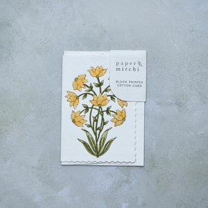Champaca Saffron Blank Art Card