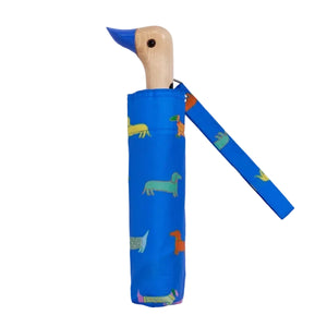 Sausage Dog In Blue Duckhead Umbrella