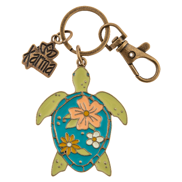 Karma Enamel Keychain | Sea Turtle