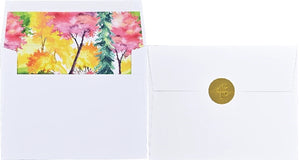 Premium Watercolour Trees Blank Notecards