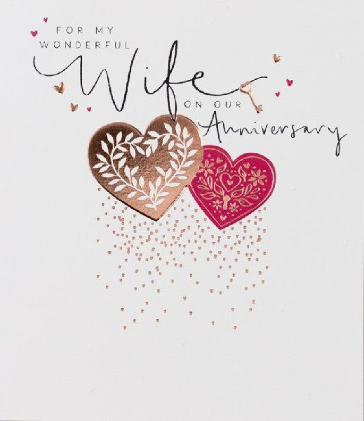 Wonderful Wife Anniversary Card
