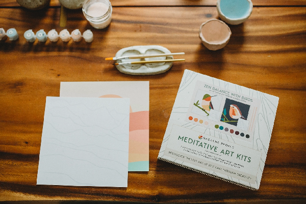 Breathe People Paint By Numbers Kit | Zen Balance With Birds