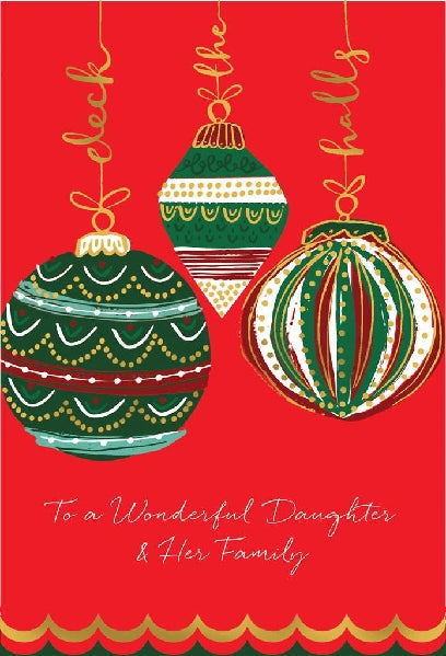 For A Wonderful Daughter Christmas Card